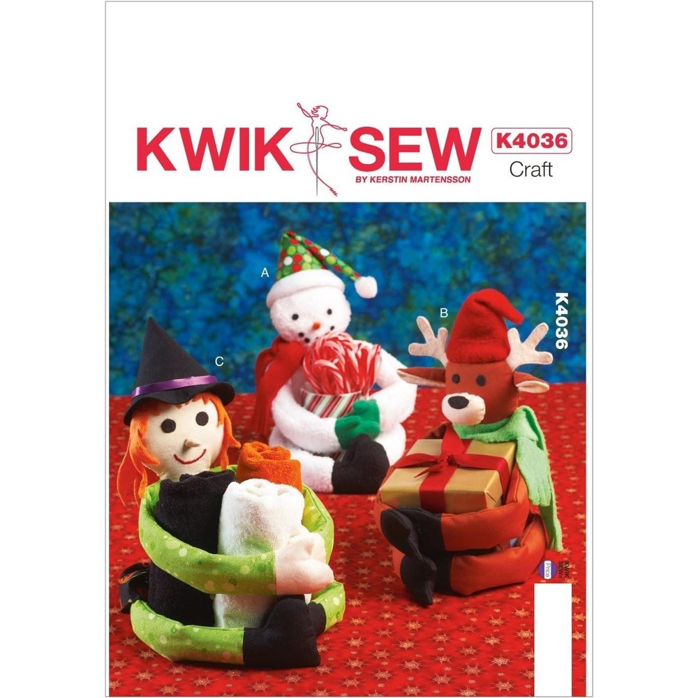 Kwik Sew K4036 Seasonal Decorative Holders Sewing Pattern For Christmas